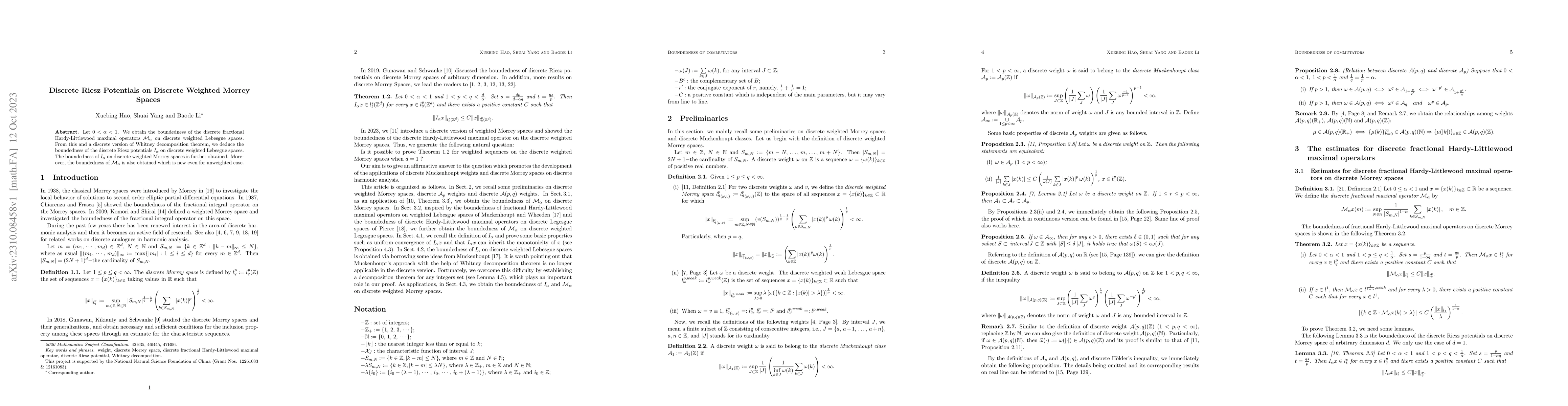 Thumbnail for Discrete Riesz Potentials on Discrete Weighted Morrey Spaces