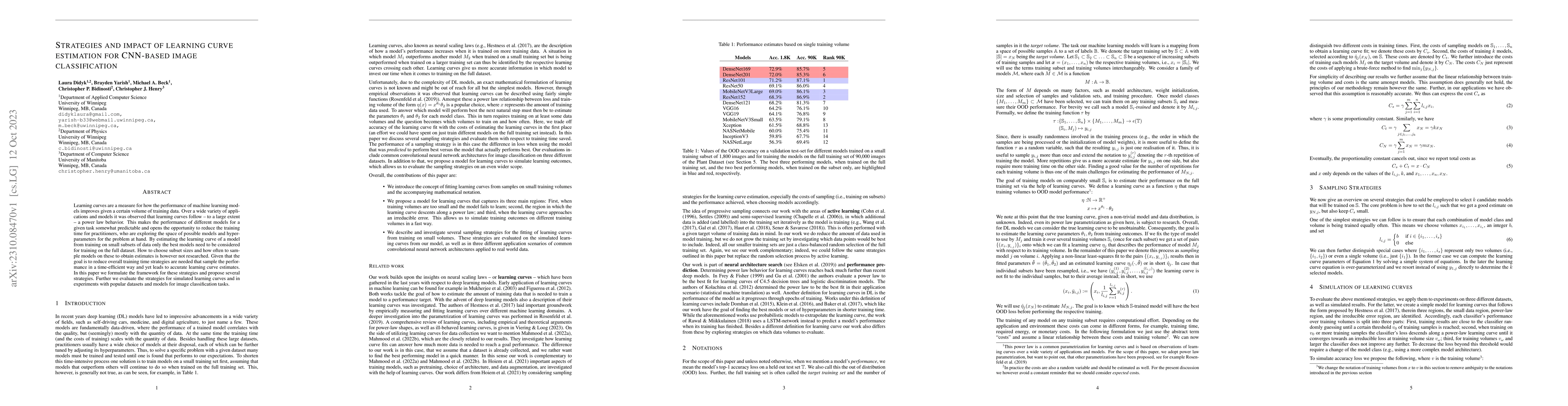 Thumbnail for Strategies and impact of learning curve estimation for CNN-based image
  classification