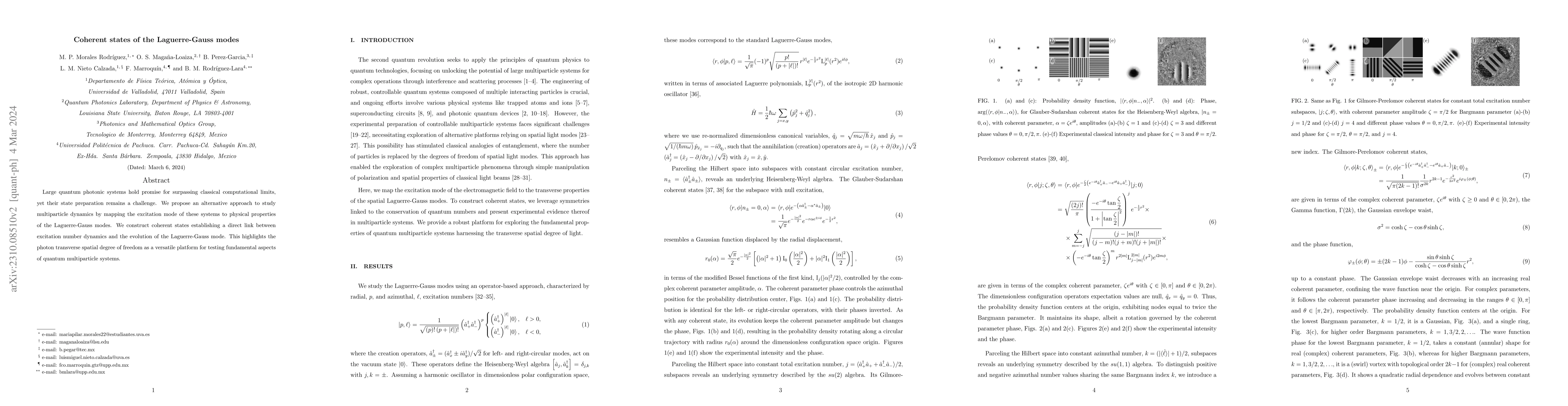 Thumbnail for Coherent states of the Laguerre-Gauss modes