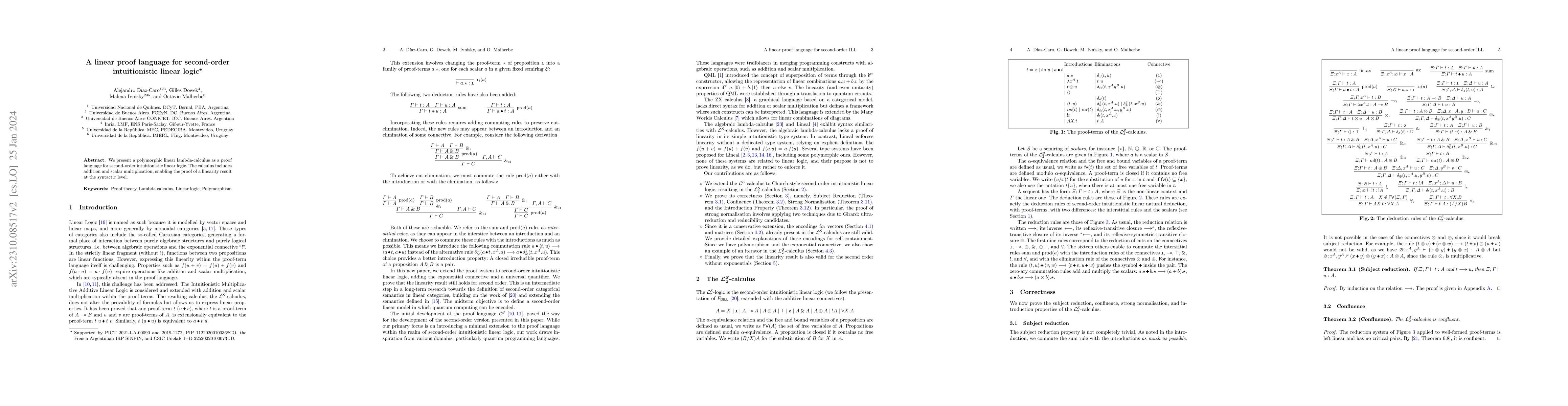 Thumbnail for A linear proof language for second-order intuitionistic linear logic