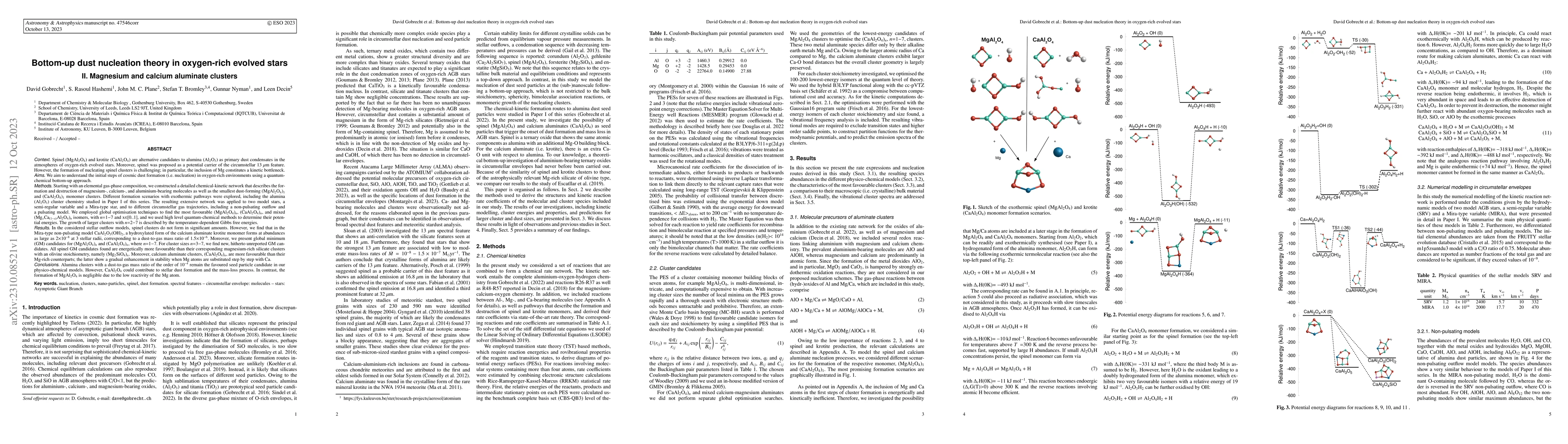 Thumbnail for Bottom-up dust nucleation theory in oxygen-rich evolved stars II.
  Magnesium and calcium aluminate clusters