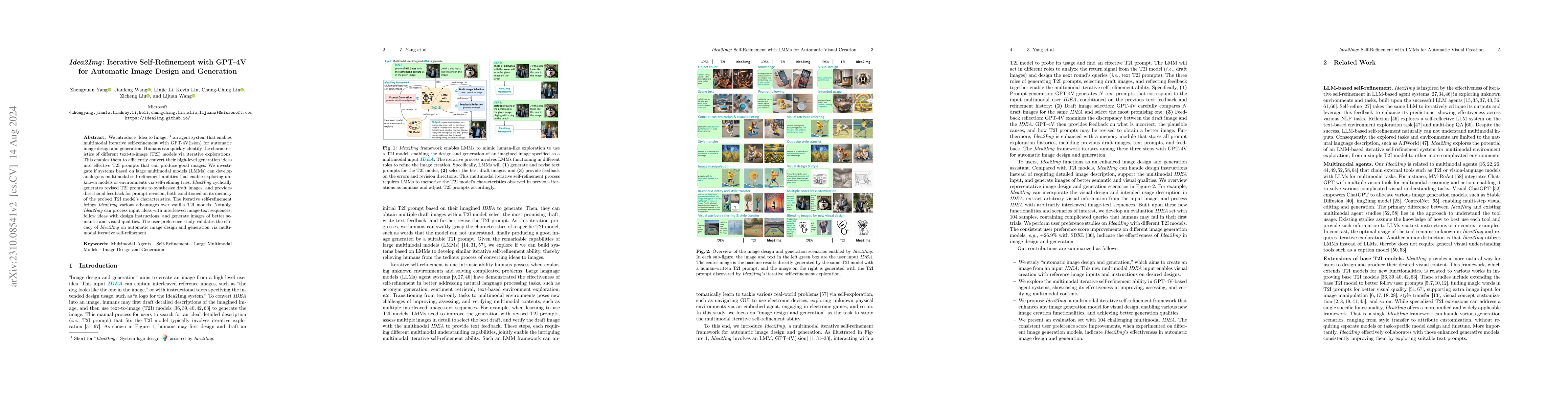 Thumbnail for Idea2Img: Iterative Self-Refinement with GPT-4V(ision) for Automatic
  Image Design and Generation
