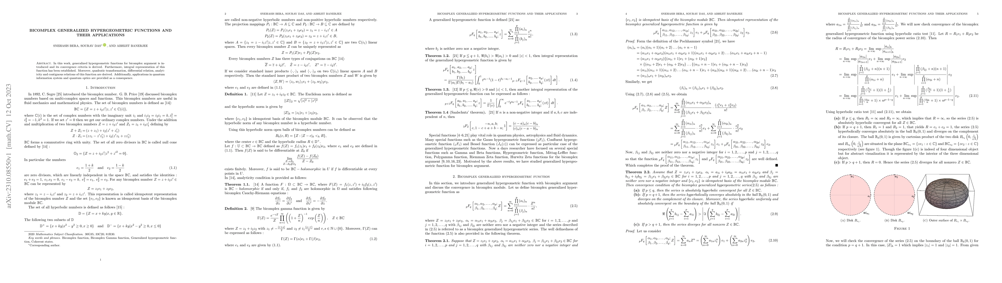 Thumbnail for Bicomplex generalized hypergeometric functions and their applications