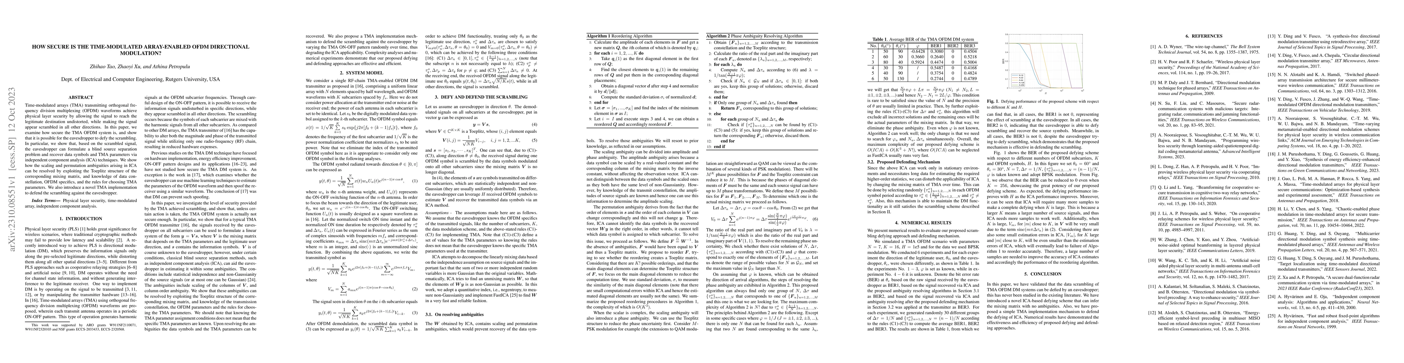 Thumbnail for How secure is the time-modulated array-enabled ofdm directional
  modulation?