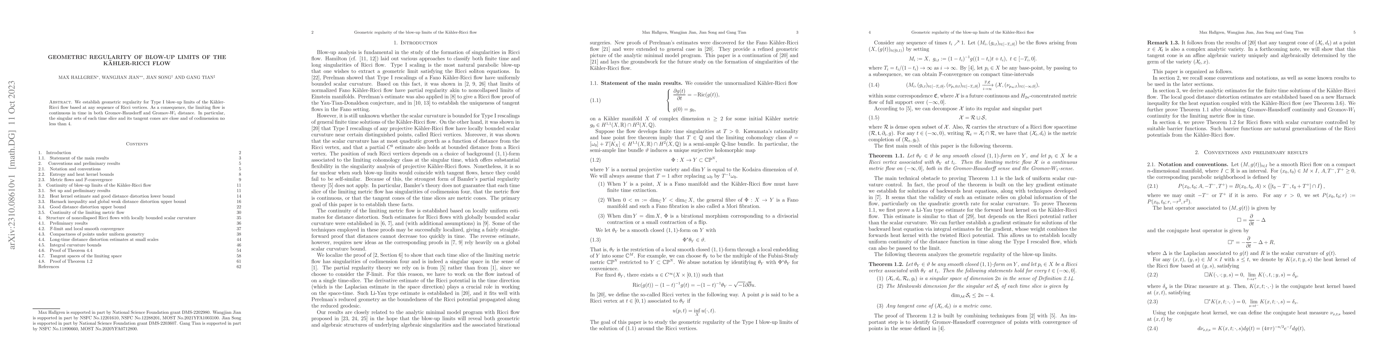 Thumbnail for Geometric regularity of blow-up limits of the K\"ahler-Ricci flow