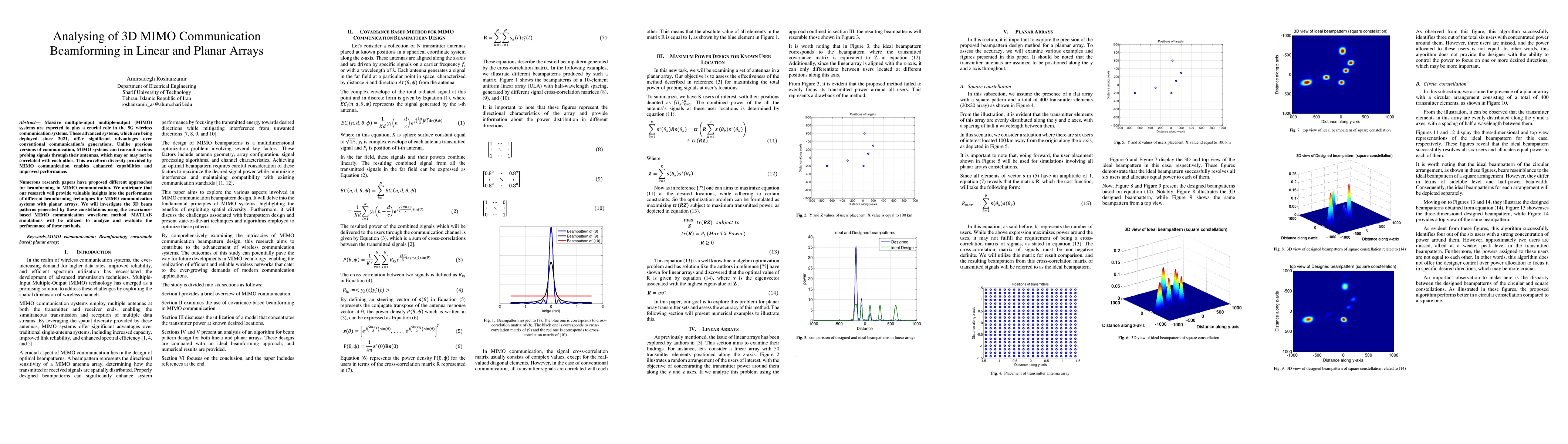 Thumbnail for Analysing of 3D MIMO Communication Beamforming in Linear and Planar
  Arrays