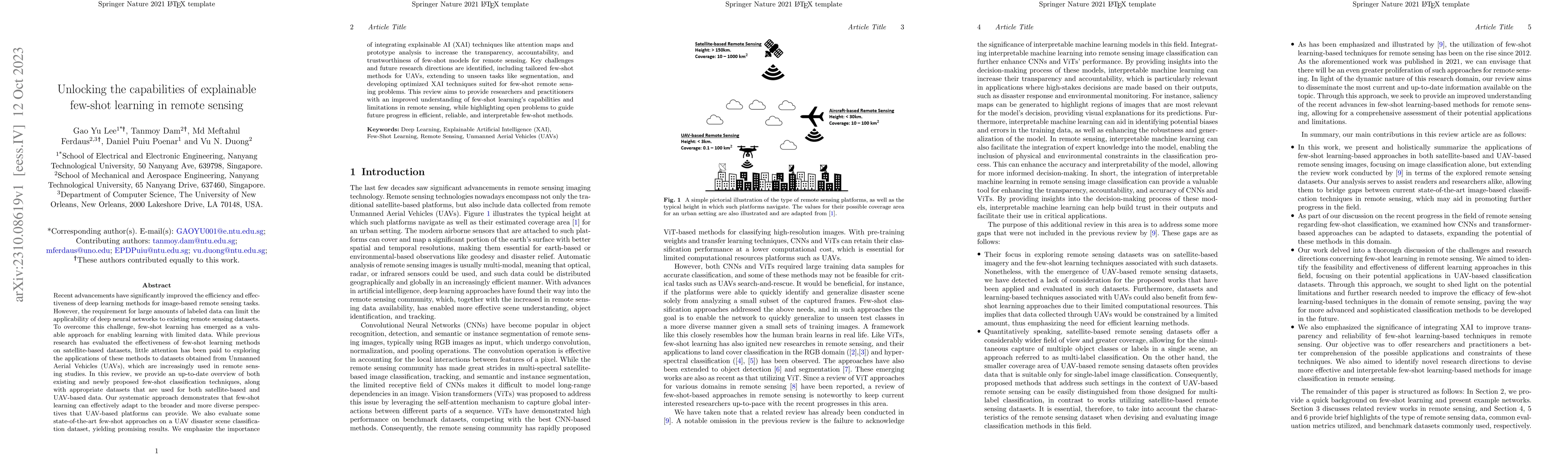 Thumbnail for Unlocking the capabilities of explainable fewshot learning in remote
  sensing