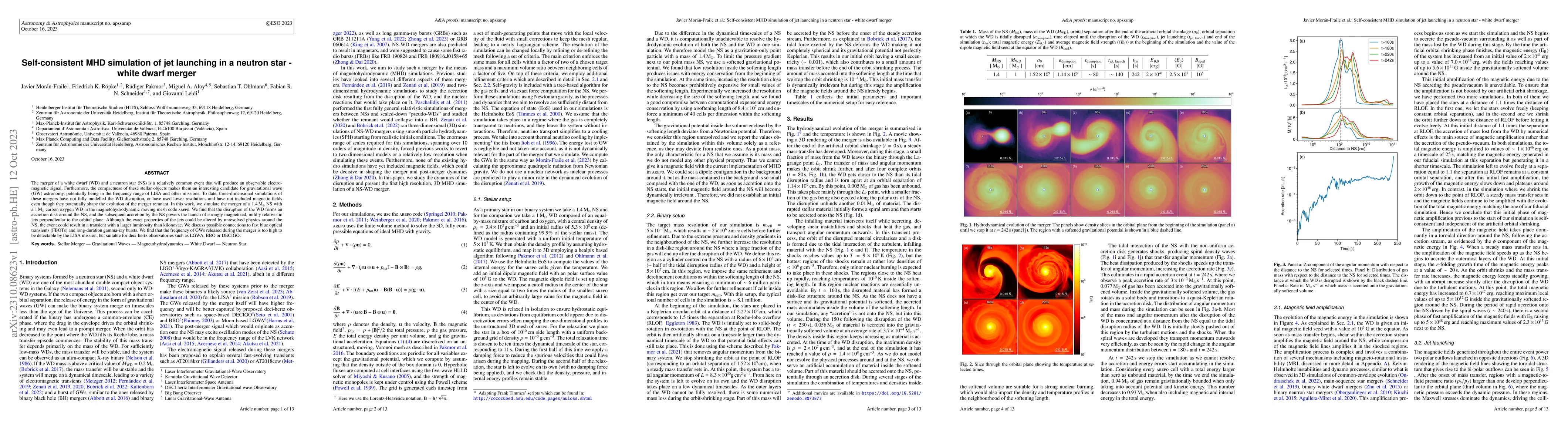 Thumbnail for Self-consistent MHD simulation of jet launching in a neutron star -
  white dwarf merger