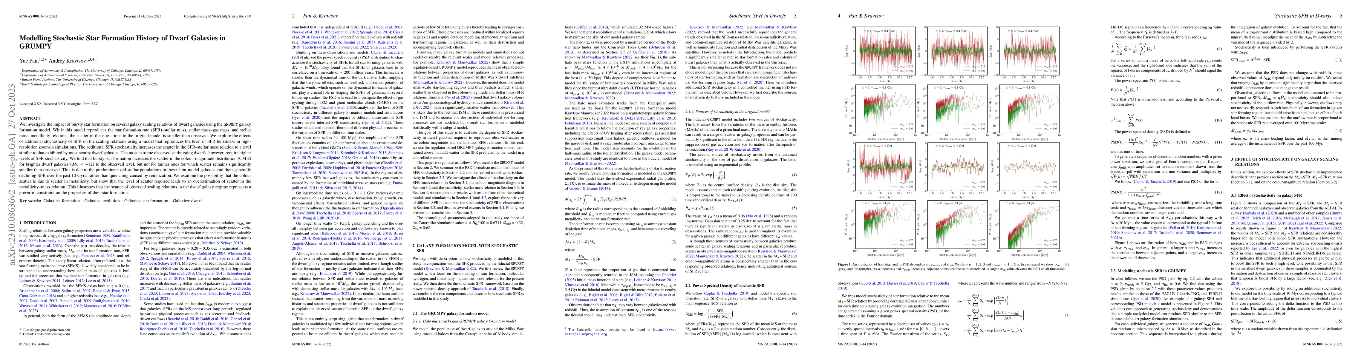 Thumbnail for Modelling Stochastic Star Formation History of Dwarf Galaxies in GRUMPY