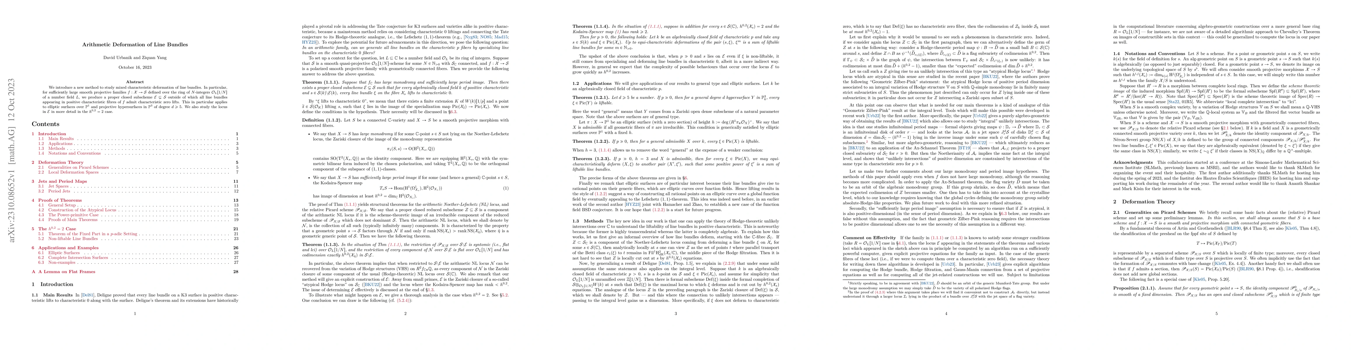 Thumbnail for Arithmetic Deformation of Line Bundles