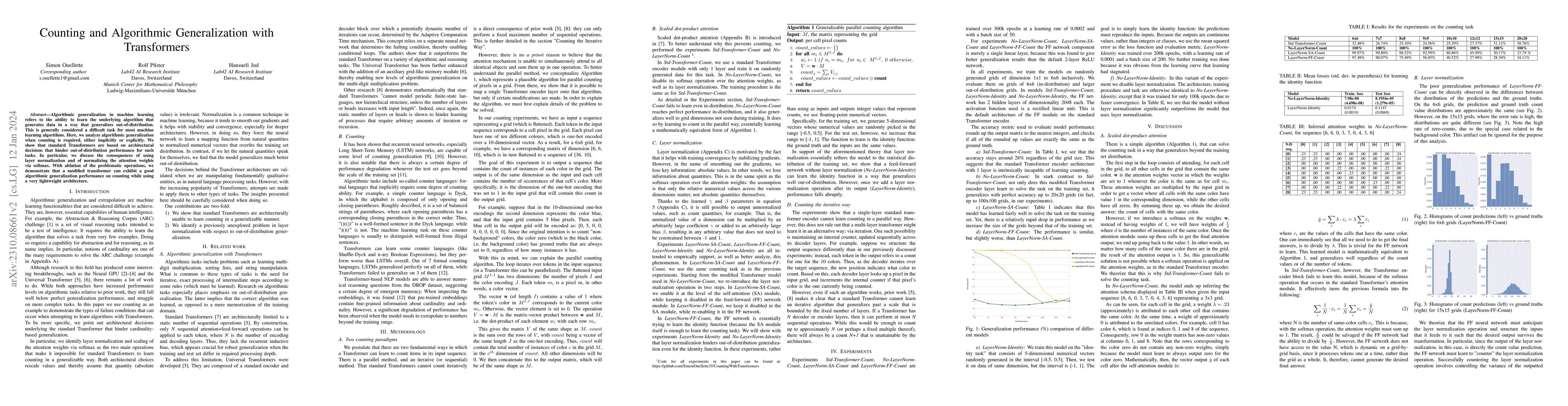 Thumbnail for Counting and Algorithmic Generalization with Transformers