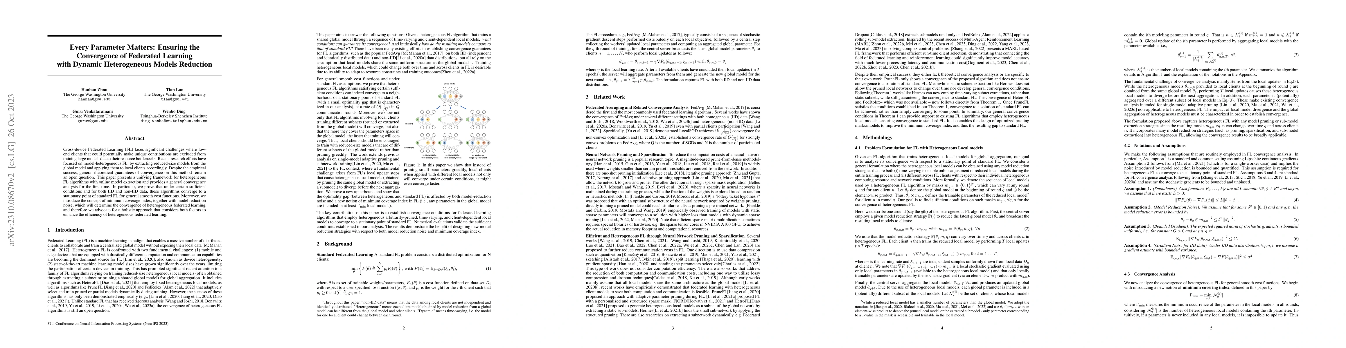 Thumbnail for Every Parameter Matters: Ensuring the Convergence of Federated Learning
  with Dynamic Heterogeneous Models Reduction