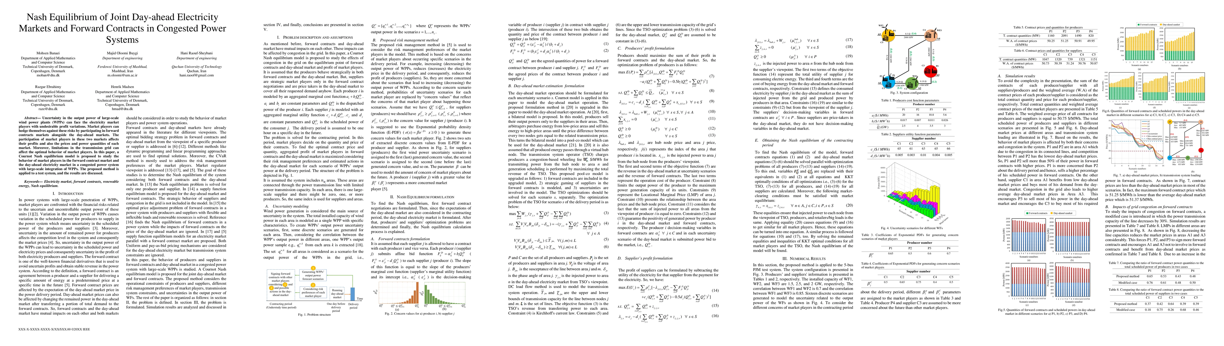 Thumbnail for Nash Equilibrium of Joint Day-ahead Electricity Markets and Forward
  Contracts in Congested Power Systems