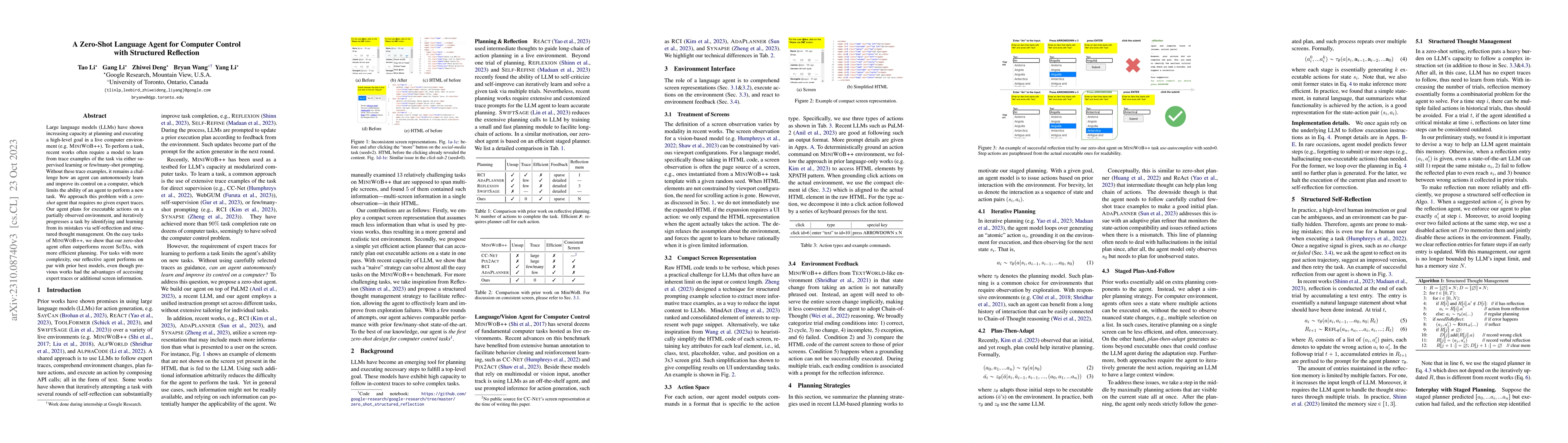 Thumbnail for A Zero-Shot Language Agent for Computer Control with Structured
  Reflection