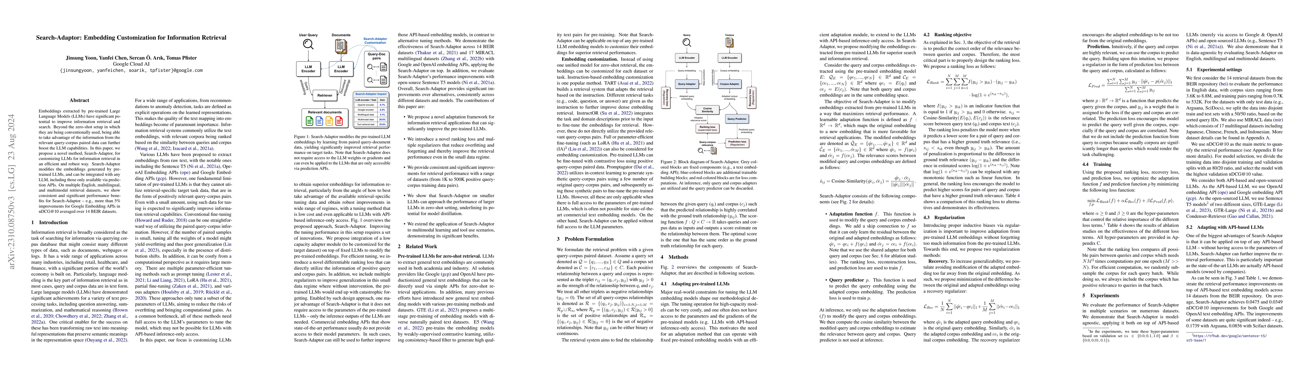 Thumbnail for Search-Adaptor: Embedding Customization for Information Retrieval