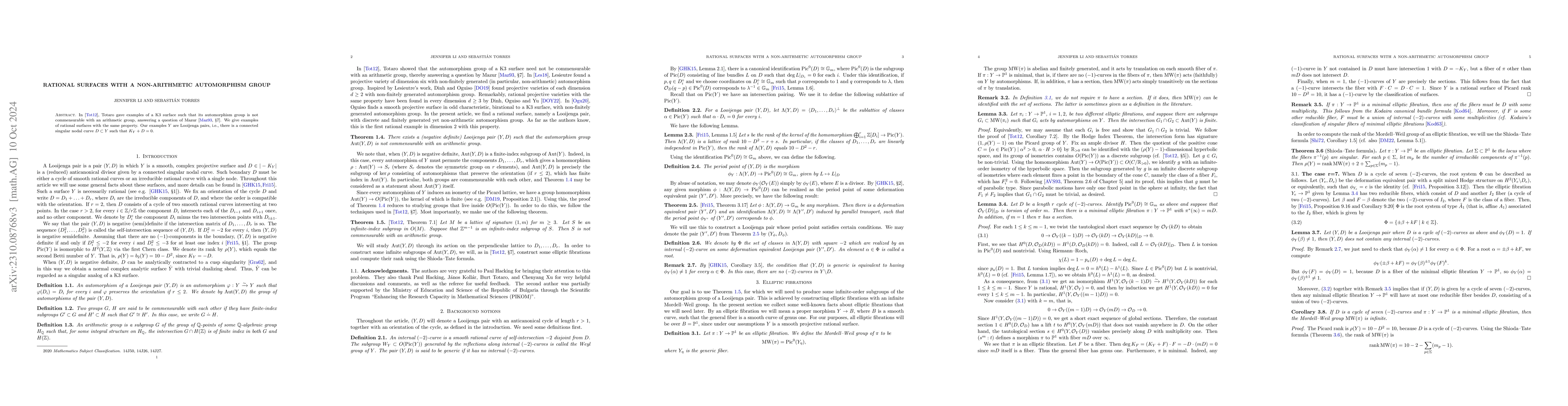 Thumbnail for Rational surfaces with a non-arithmetic automorphism group