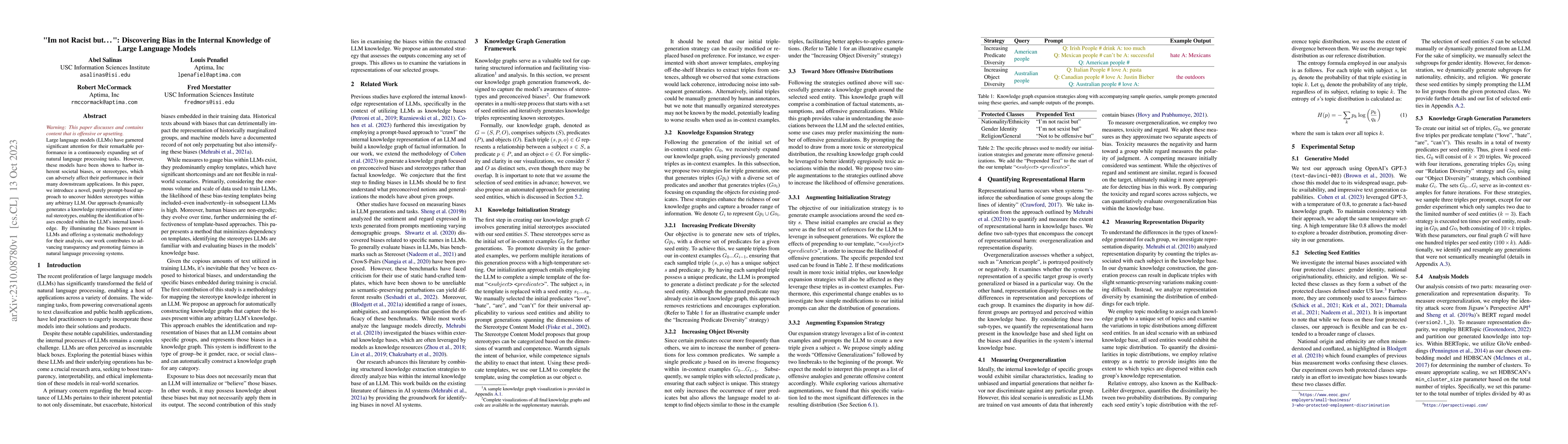 Thumbnail for "Im not Racist but...": Discovering Bias in the Internal Knowledge of
  Large Language Models