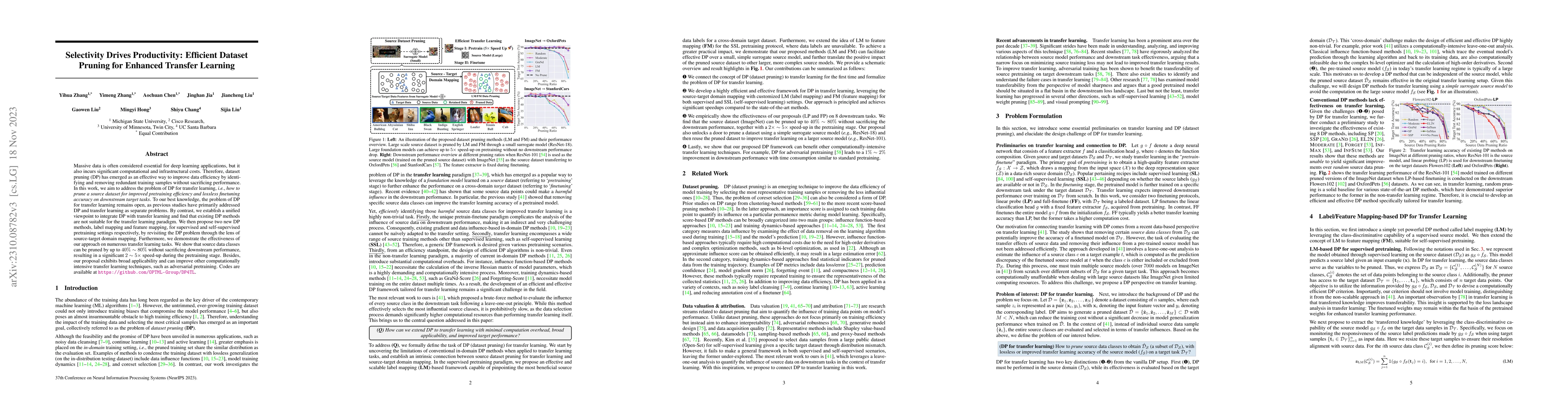 Thumbnail for Selectivity Drives Productivity: Efficient Dataset Pruning for Enhanced
  Transfer Learning