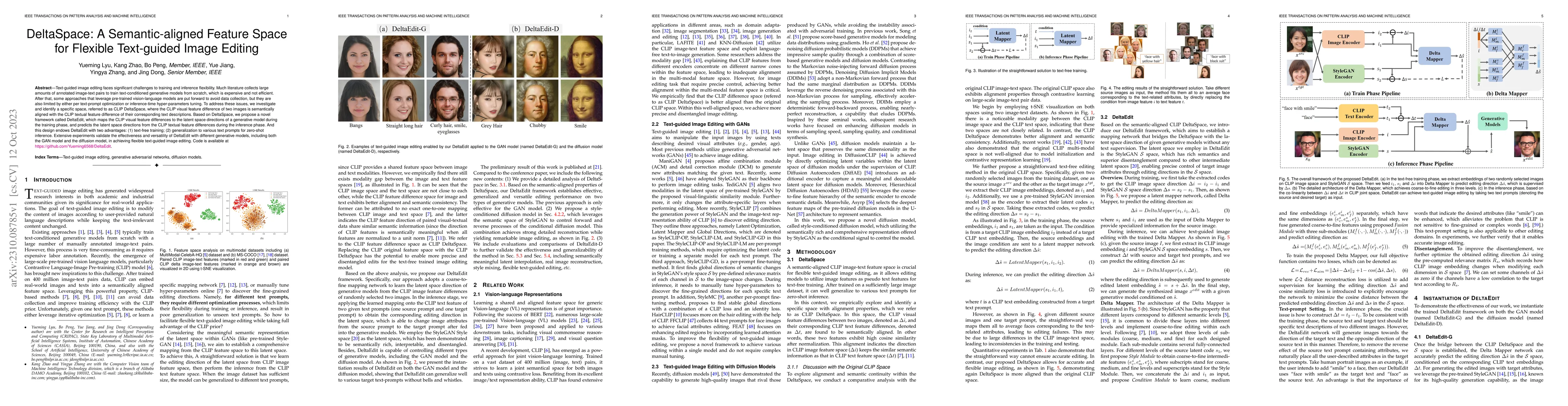 Thumbnail for DeltaSpace: A Semantic-aligned Feature Space for Flexible Text-guided
  Image Editing