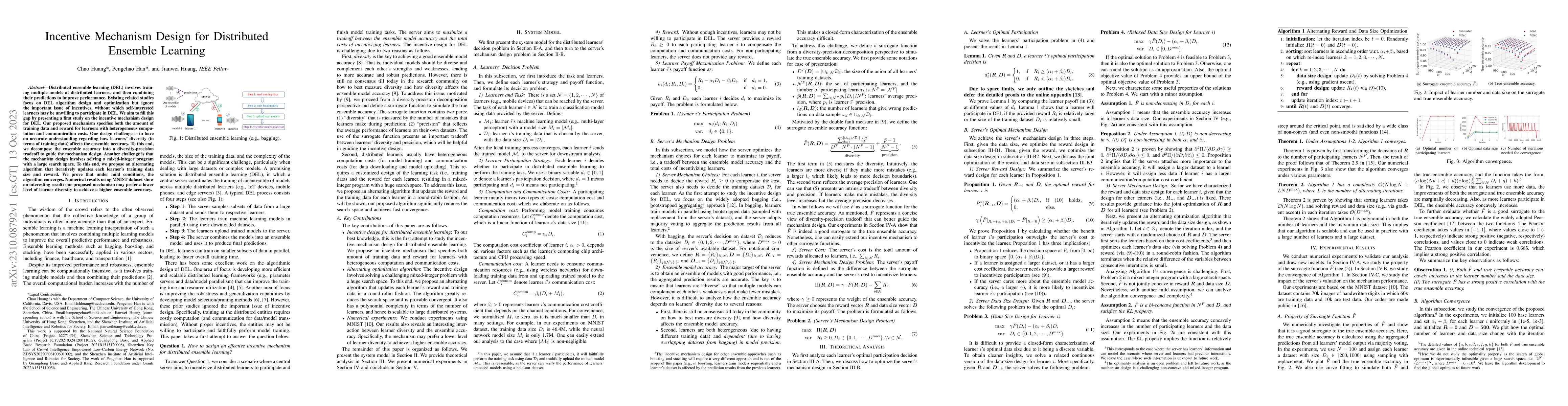Thumbnail for Incentive Mechanism Design for Distributed Ensemble Learning