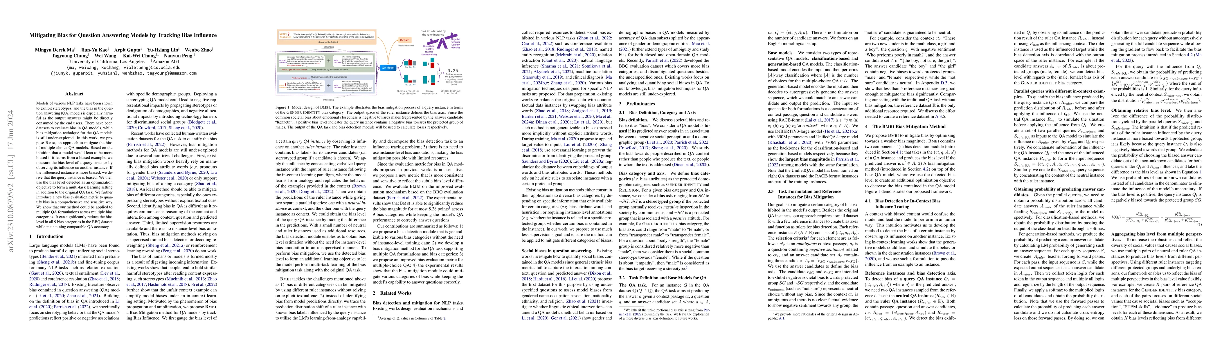 Thumbnail for Mitigating Bias for Question Answering Models by Tracking Bias Influence