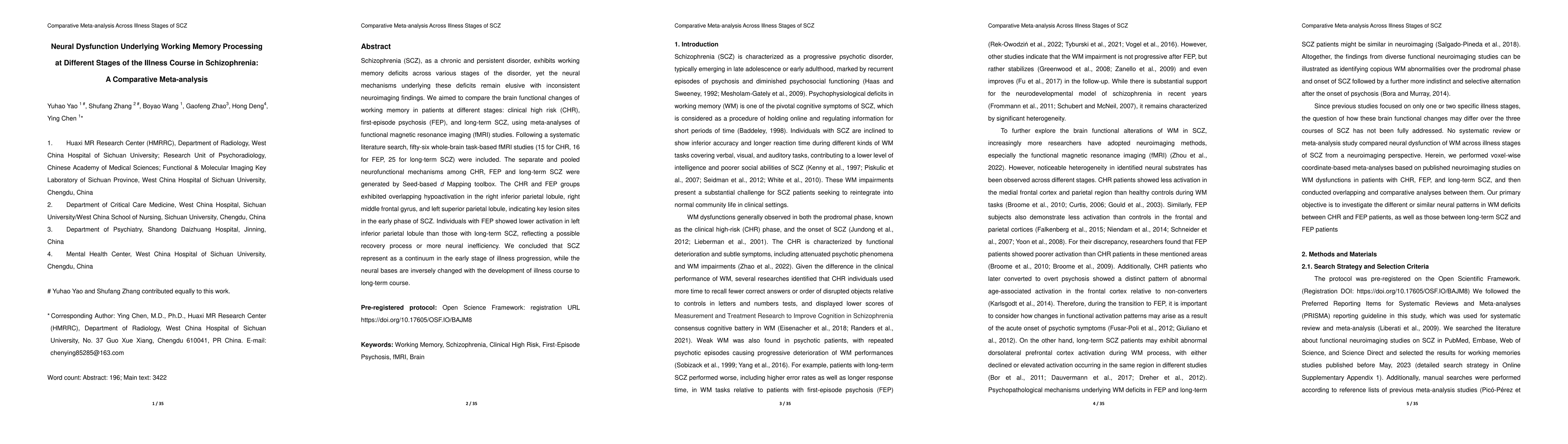 Thumbnail for Neural Dysfunction Underlying Working Memory Processing at Different
  Stages of the Illness Course in Schizophrenia:A Comparative Meta-analysis