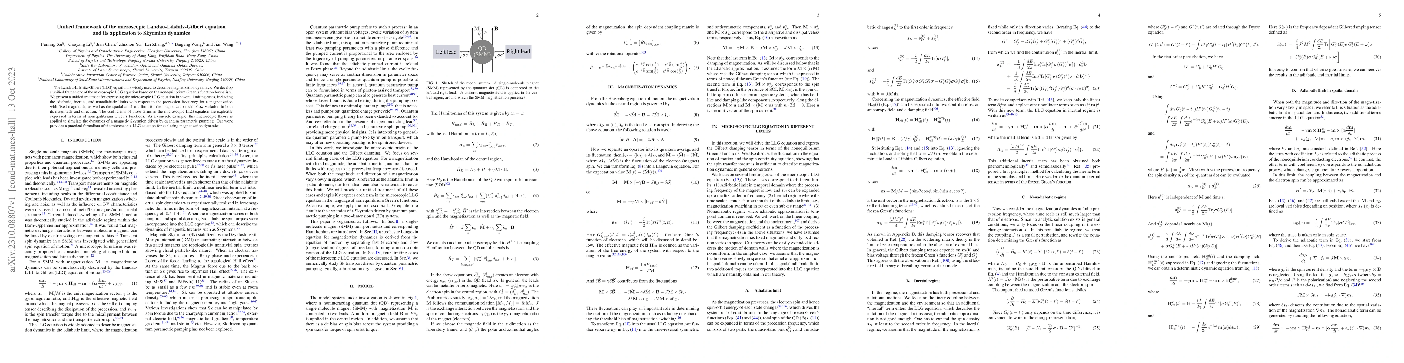 Thumbnail for Unified framework of the microscopic Landau-Lifshitz-Gilbert equation
  and its application to Skyrmion dynamics