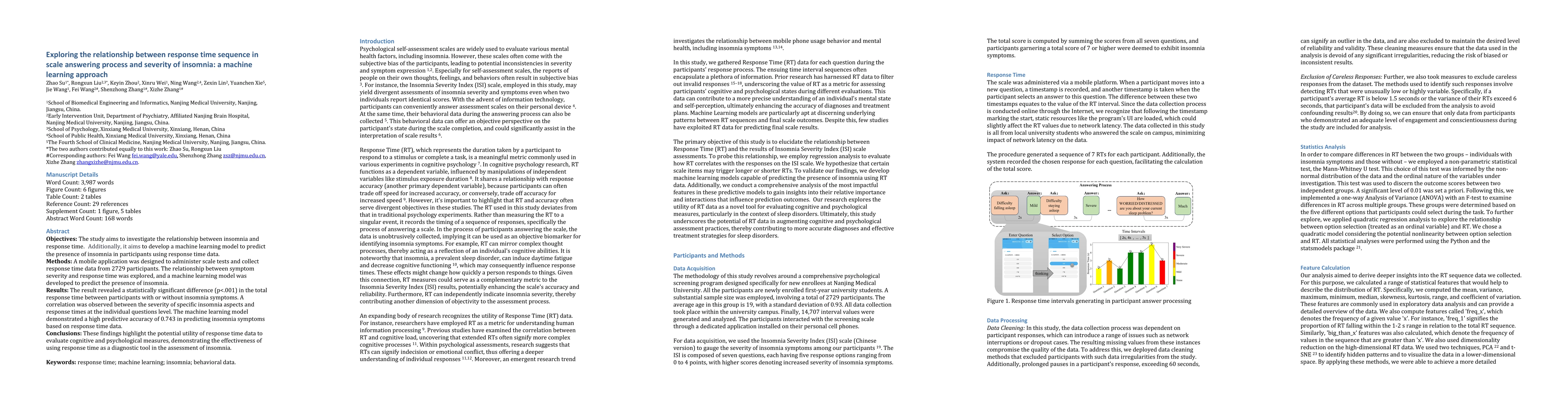 Thumbnail for Exploring the relationship between response time sequence in scale
  answering process and severity of insomnia: a machine learning approach