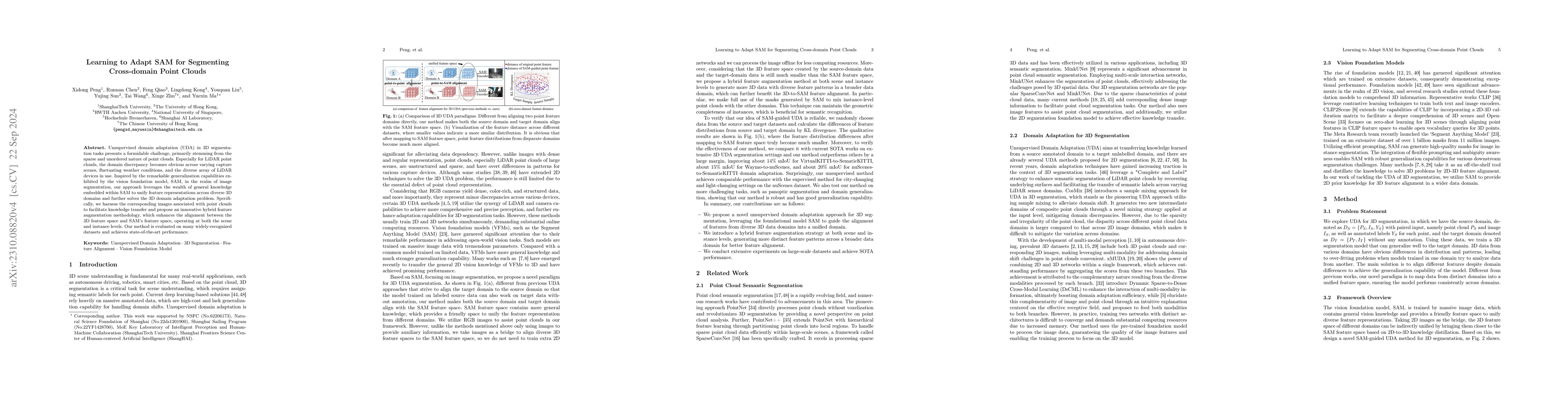 Thumbnail for Learning to Adapt SAM for Segmenting Cross-domain Point Clouds
