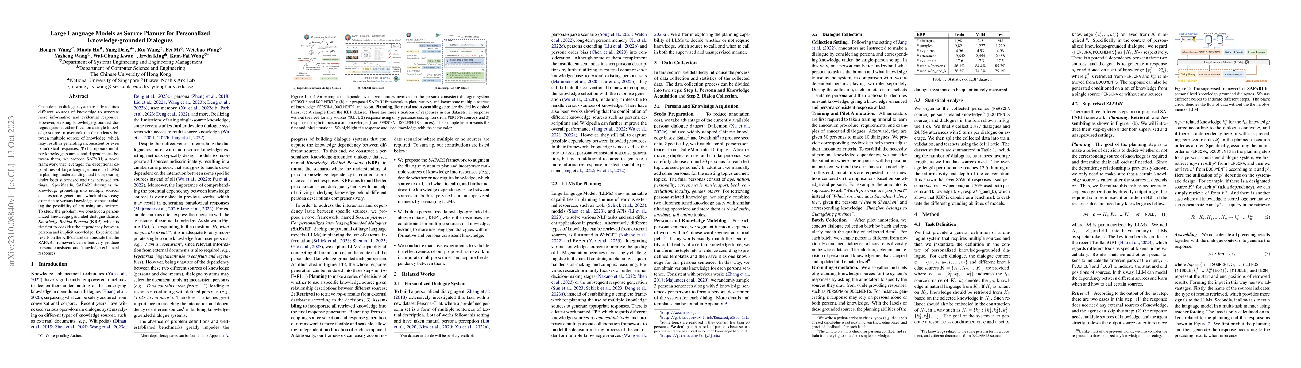 Thumbnail for Large Language Models as Source Planner for Personalized
  Knowledge-grounded Dialogue