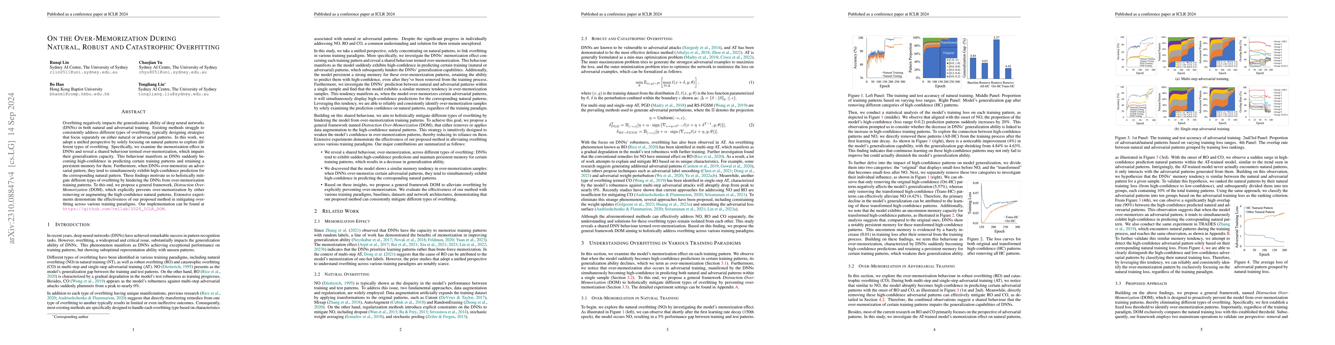 Thumbnail for On the Over-Memorization During Natural, Robust and Catastrophic
  Overfitting