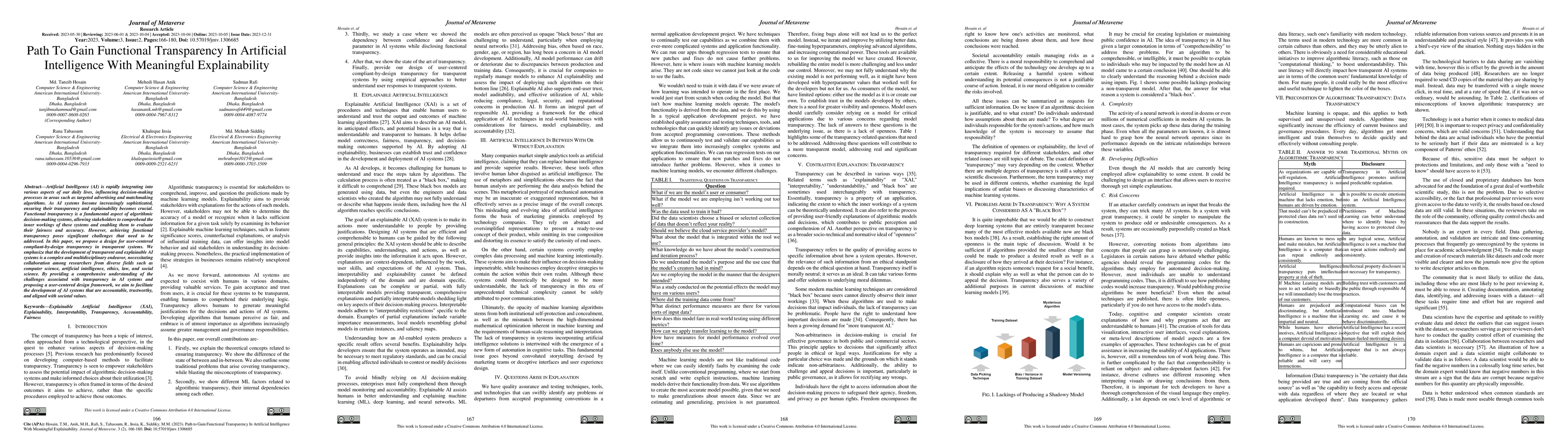 Thumbnail for Path To Gain Functional Transparency In Artificial Intelligence With
  Meaningful Explainability