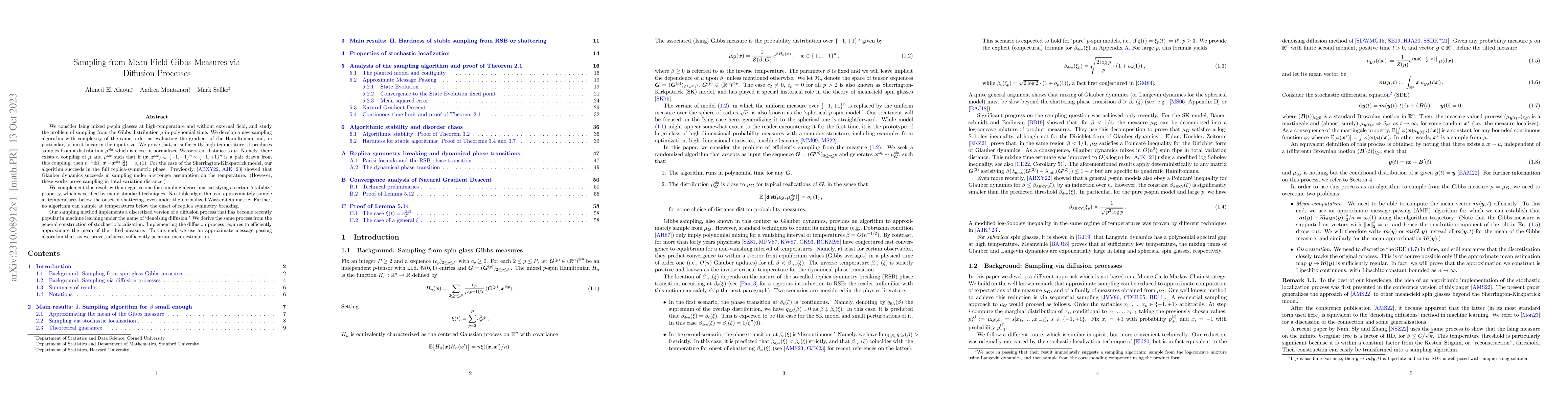 Thumbnail for Sampling from Mean-Field Gibbs Measures via Diffusion Processes