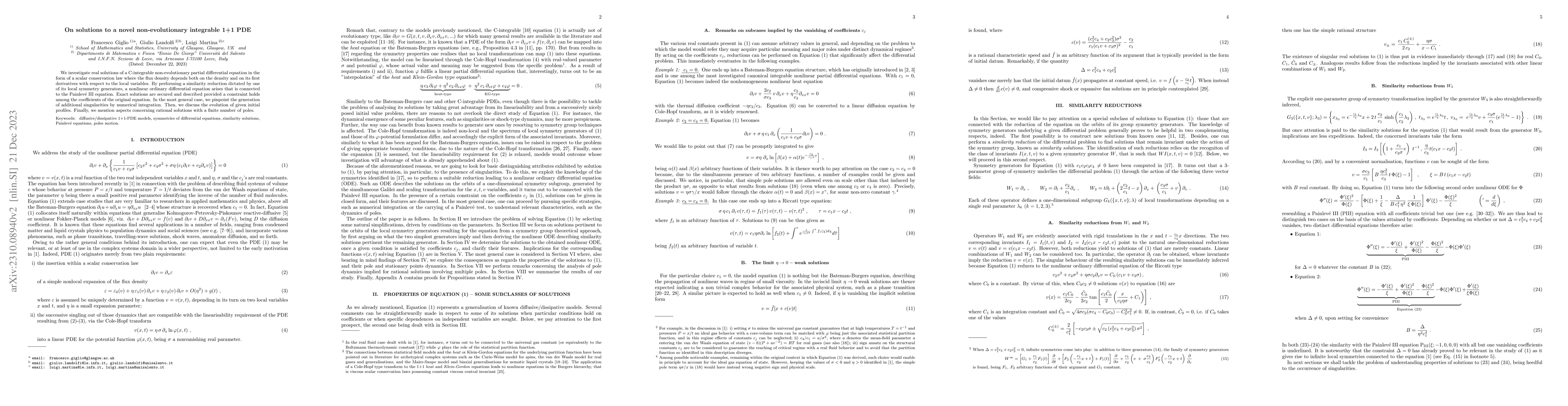 Thumbnail for On solutions to a novel non-evolutionary integrable 1+1 PDE