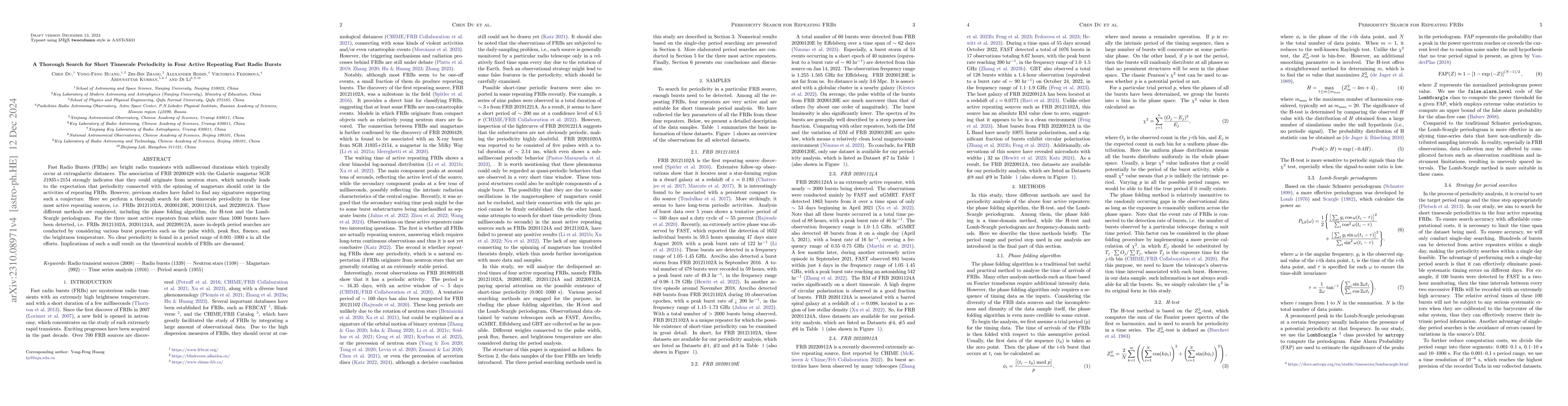 Thumbnail for A Thorough Search for Short Timescale Periodicity in Five Repeating FRBs