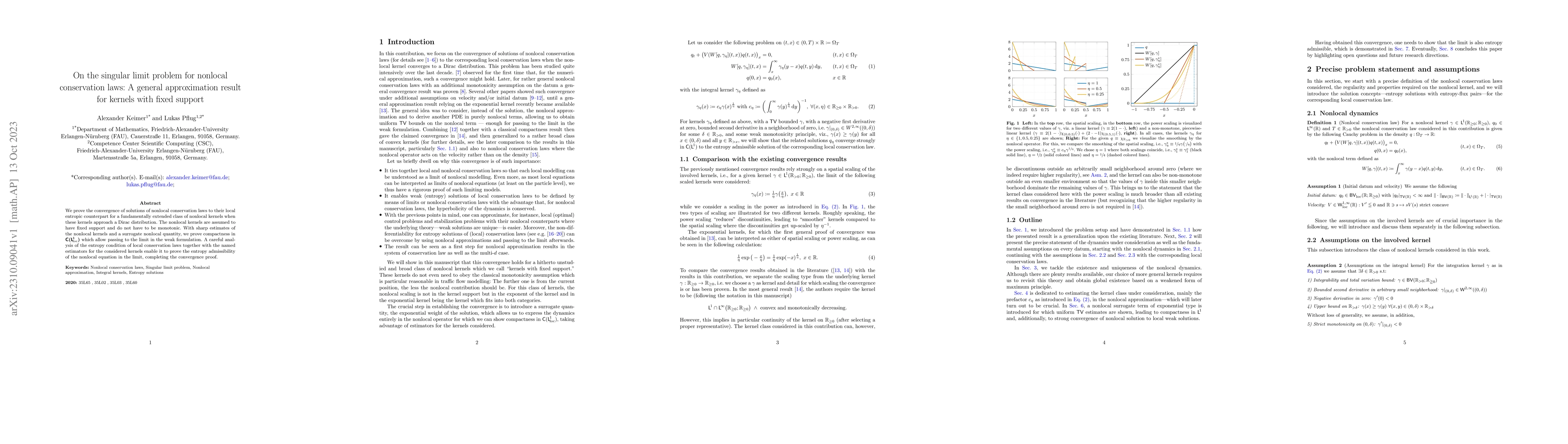 Thumbnail for On the singular limit problem for nonlocal conservation laws: A general
  approximation result for kernels with fixed support
