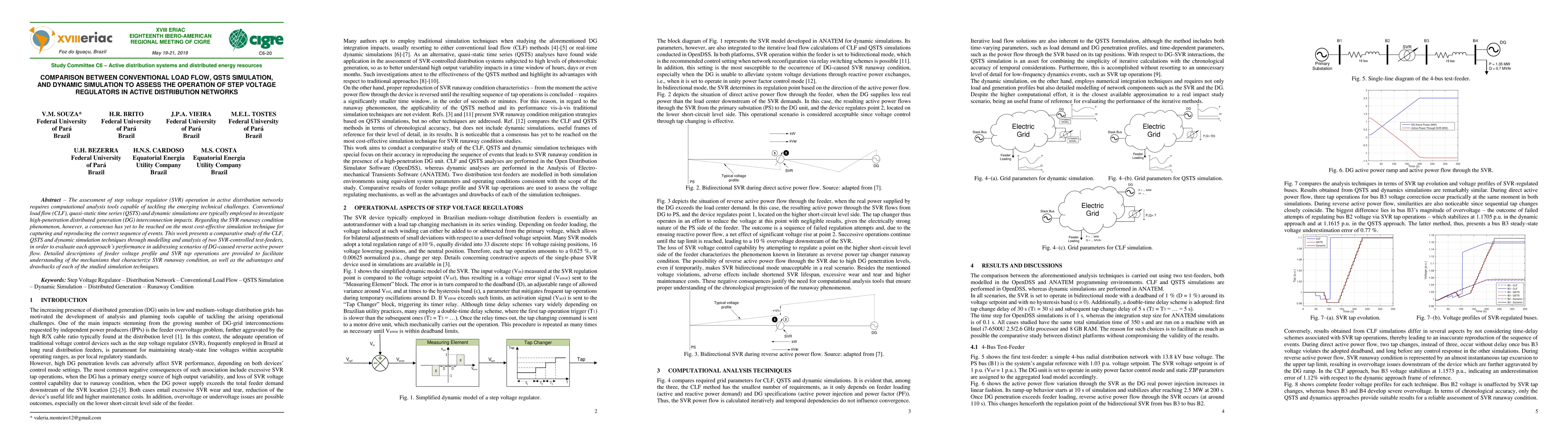 Thumbnail for Comparison between Conventional Load Flow, QSTS Simulation, and Dynamic
  Simulation to Assess the Operation of Step Voltage Regulators in Active
  Distribution Networks