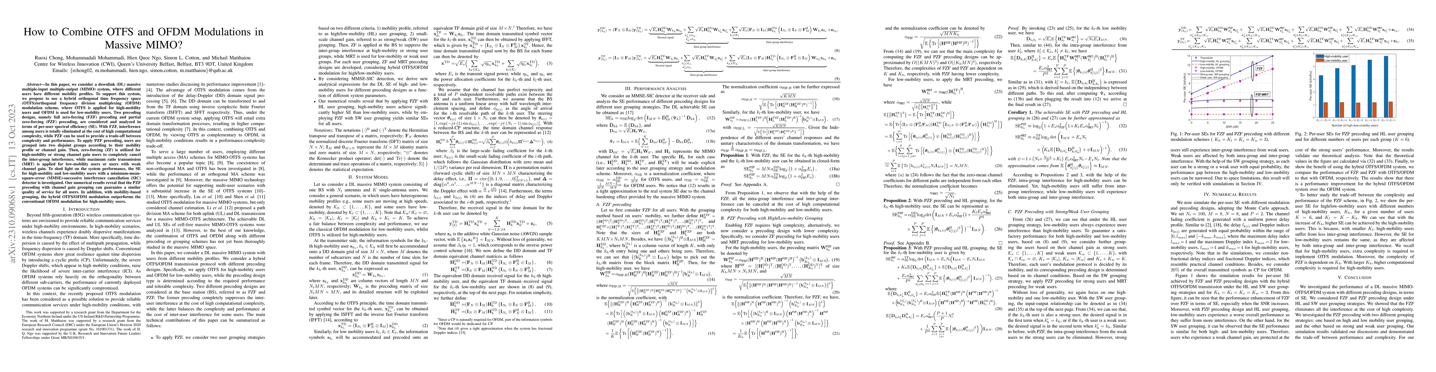 Thumbnail for How to Combine OTFS and OFDM Modulations in Massive MIMO?