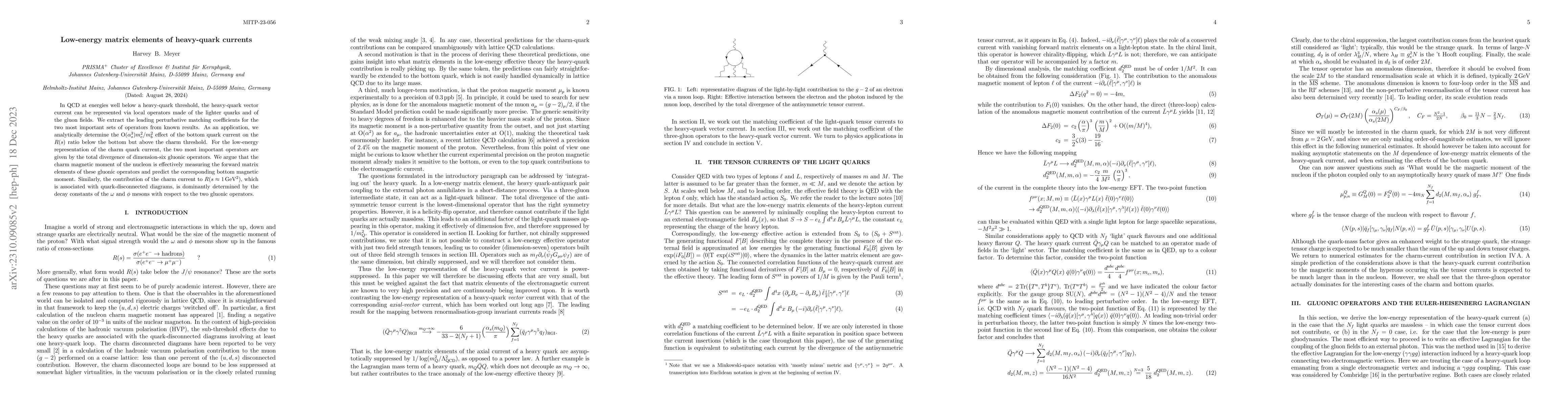 Thumbnail for Low-energy matrix elements of heavy-quark currents