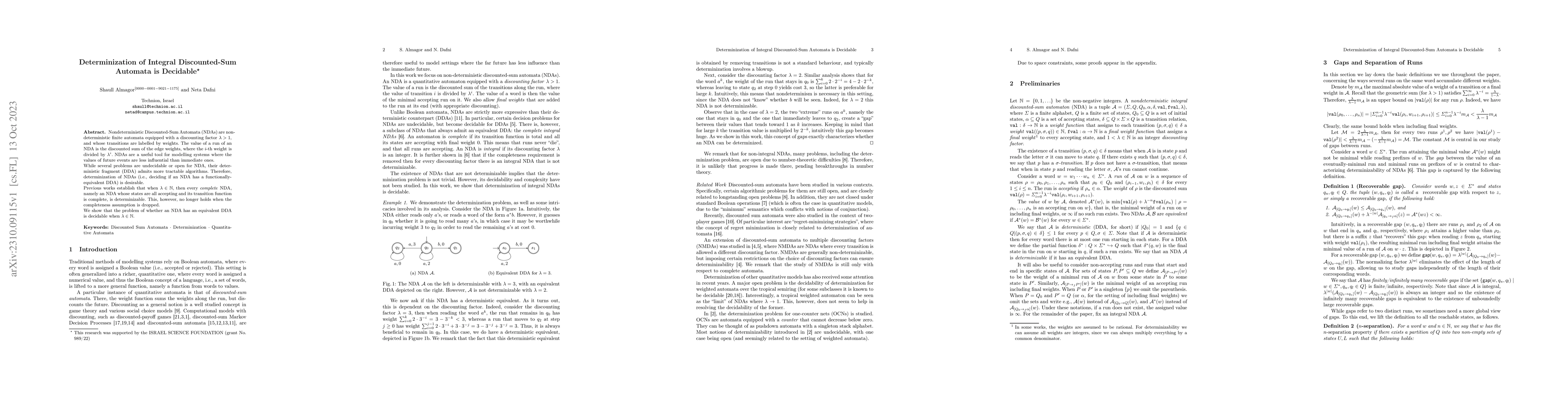 Thumbnail for Determinization of Integral Discounted-Sum Automata is Decidable