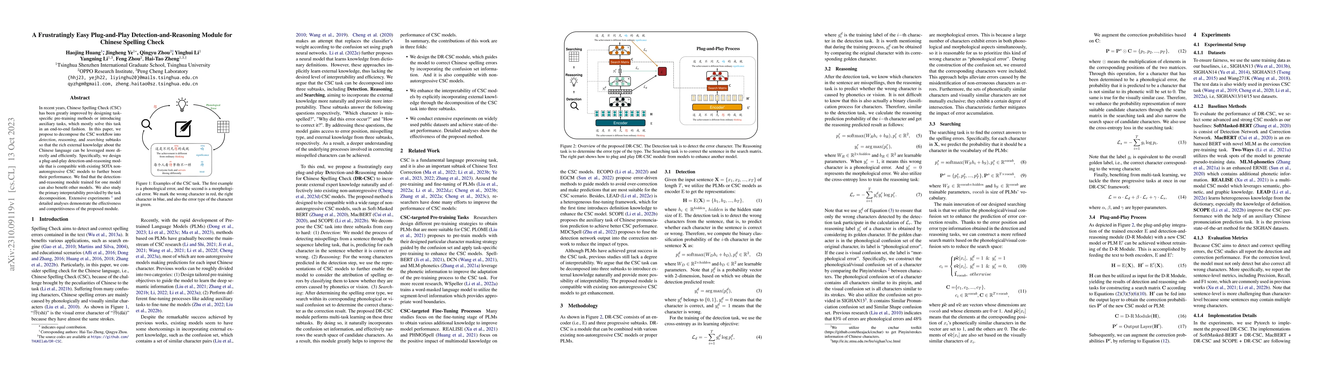 Thumbnail for A Frustratingly Easy Plug-and-Play Detection-and-Reasoning Module for
  Chinese Spelling Check