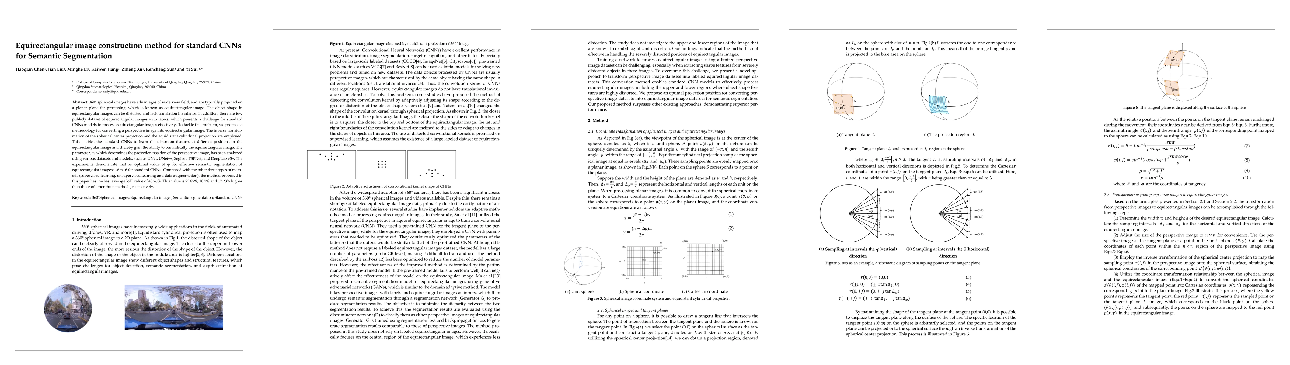 Thumbnail for Equirectangular image construction method for standard CNNs for Semantic
  Segmentation