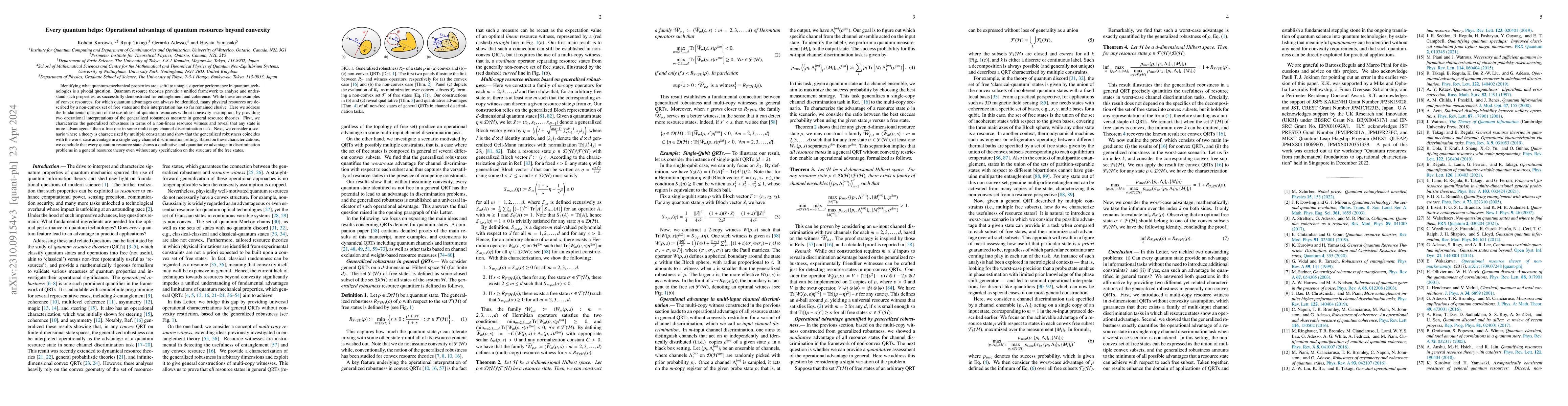 Thumbnail for Every quantum helps: Operational advantage of quantum resources beyond
  convexity