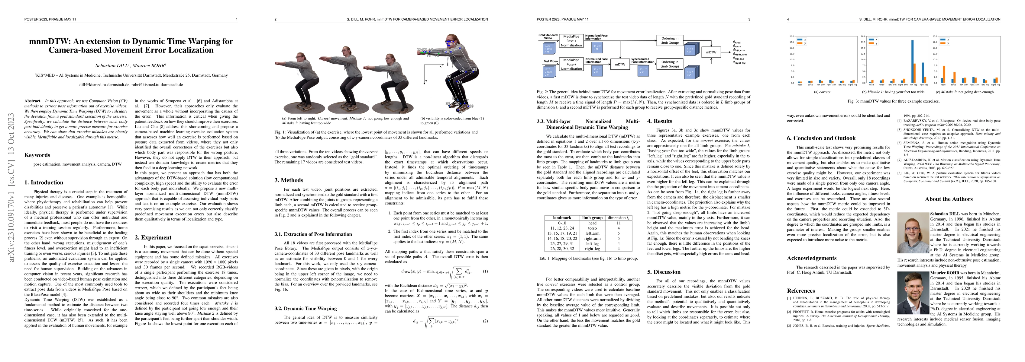 Thumbnail for mnmDTW: An extension to Dynamic Time Warping for Camera-based Movement
  Error Localization