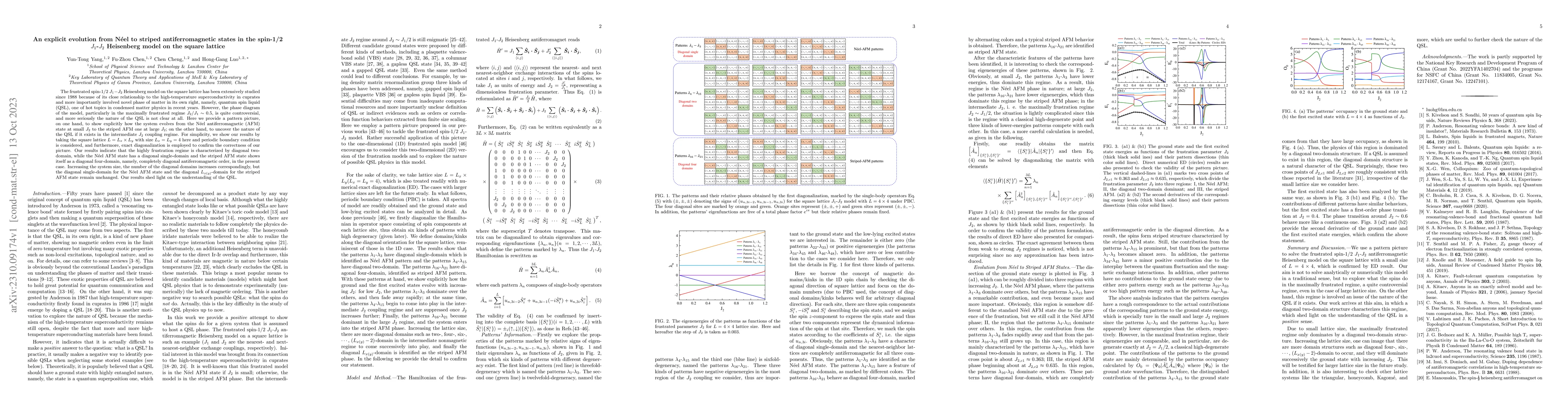Thumbnail for An explicit evolution from N\'eel to striped antiferromagnetic states in
  the spin-1/2 $J_{1}$-$J_{2}$ Heisenberg model on the square lattice