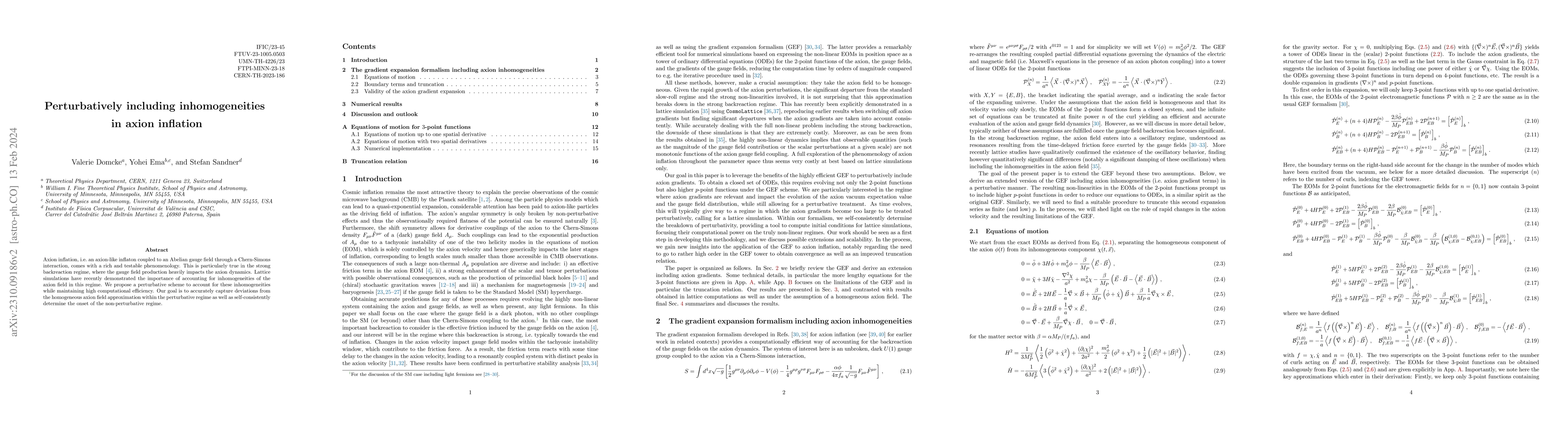 Thumbnail for Perturbatively including inhomogeneities in axion inflation