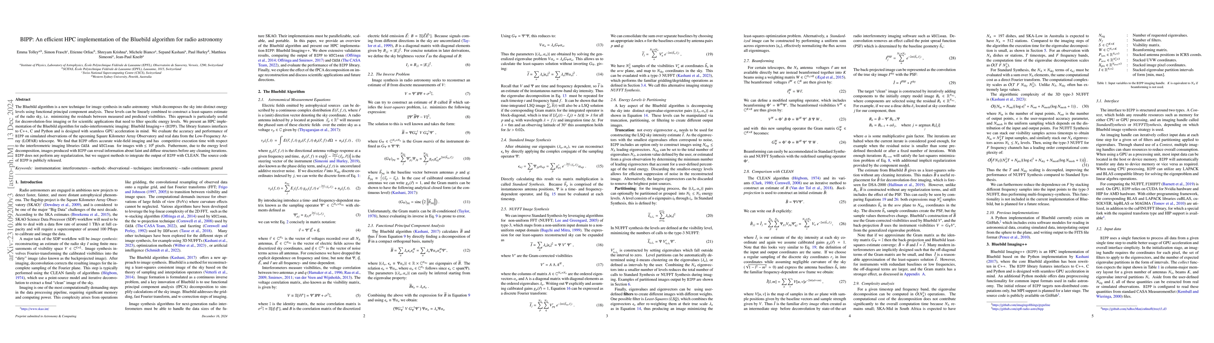 Thumbnail for BIPP: An efficient HPC implementation of the Bluebild algorithm for
  radio astronomy