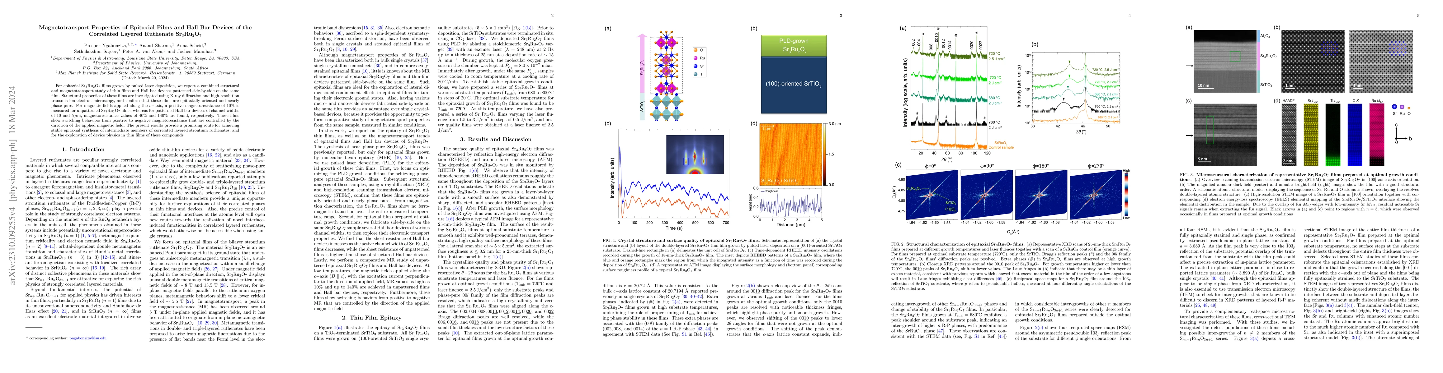 Thumbnail for Magnetotransport Properties of Epitaxial Films and Hall Bar Devices of
  the Correlated Layered Ruthenate Sr$_3$Ru$_2$O$_7$