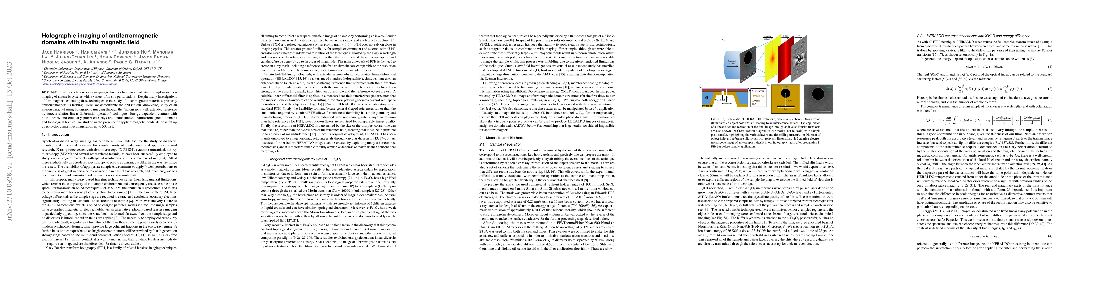 Thumbnail for Holographic imaging of antiferromagnetic domains with in-situ magnetic
  field