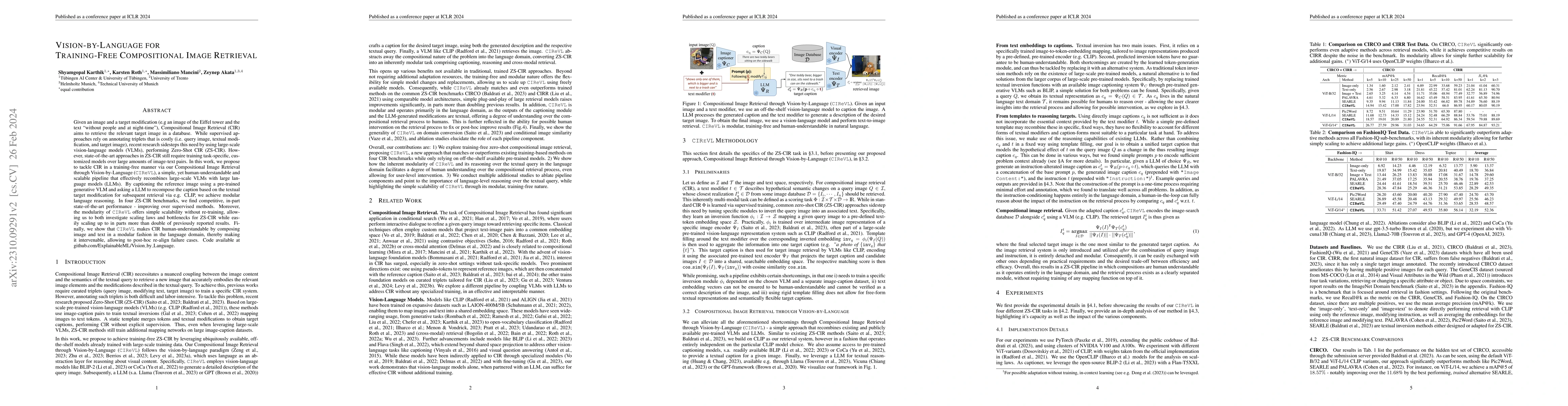 Thumbnail for Vision-by-Language for Training-Free Compositional Image Retrieval